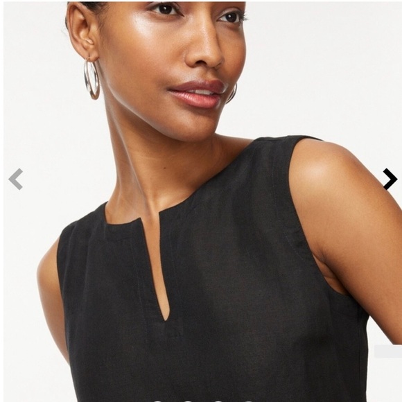 Chico’s | 100% Linen Scalloped Hem Sleeveless Top - Picture 2 of 10